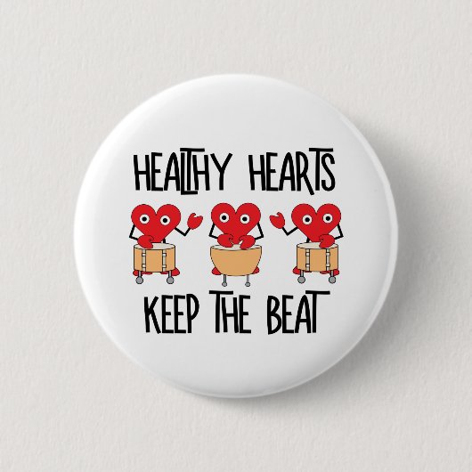 健全なハート 缶バッジ (正面)