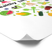 健全なライフスタイル選択エクササイズTシャツ ポスター (角)