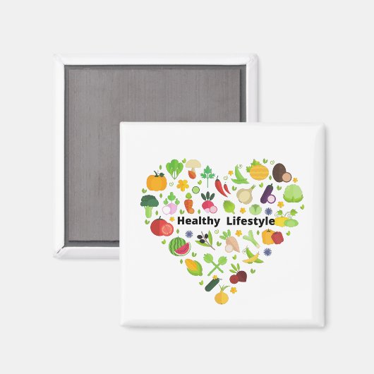 健全なライフスタイル選択エクササイズTシャツ マグネット (正面/裏面)