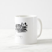 健全な意欲を持ち続けるデザイン コーヒーマグカップ (正面右)