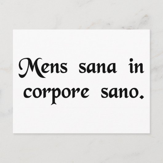 健全な肉体に健全な精神が宿る ポストカード (正面)