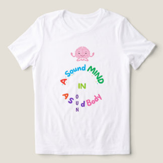 健全な身体に健全な精神 可愛い 脳 瞑想 トライブレンドＴシャツ