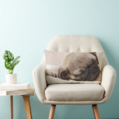 健全に眠っている子犬 ランバークッション (椅子)