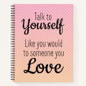 健前向き康な自己語自己愛引用文 ノートブック (正面)