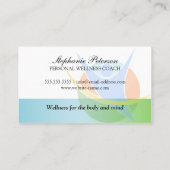 健康および健康コーチ 名刺 (裏面)