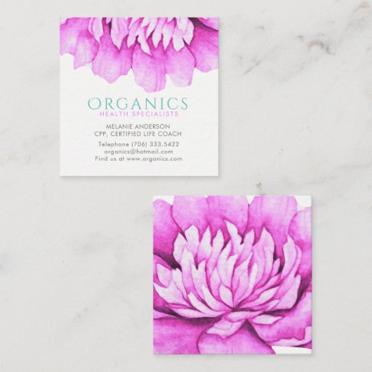 健康および健康名刺 スクエア名刺 (正面/裏面)