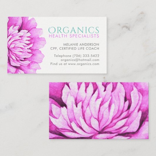 健康および健康名刺 名刺 (正面/裏面)