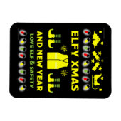 健康および安全クリスマスの贈り物 マグネット (横)