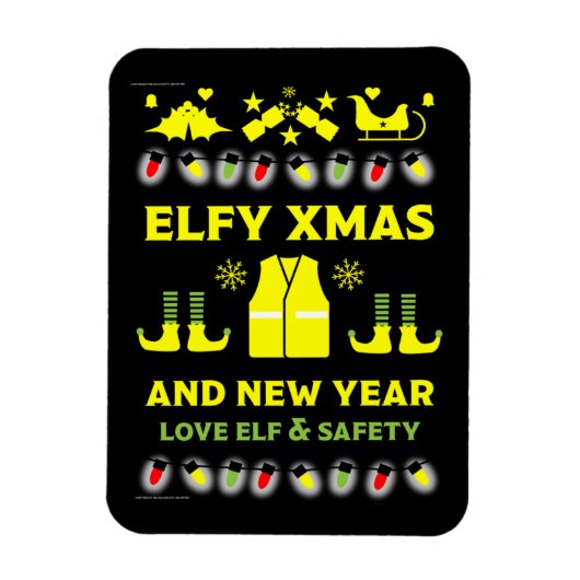 健康および安全クリスマスの贈り物 マグネット (縦)