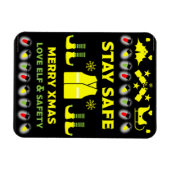 健康および安全クリスマスの贈り物 マグネット (横)