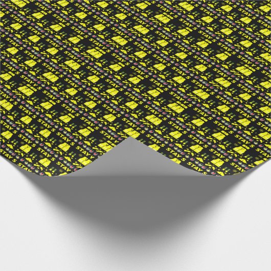 健康および安全クリスマスの贈り物 ラッピングペーパー (角)