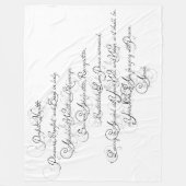 健康および恵みの祈りの言葉 フリースブランケット (正面)