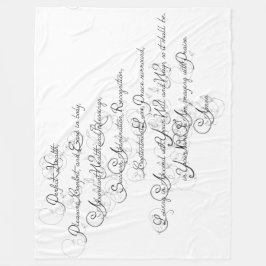 健康および恵みの祈りの言葉 フリースブランケット