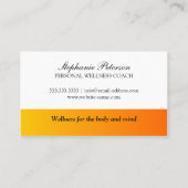 健康および栄養物のコーチ 名刺 (裏面)