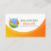 健康および栄養物のコーチ 名刺 (正面)