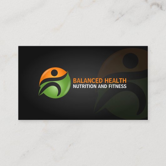 健康および栄養物のコーチ 名刺 (正面)