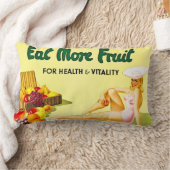 健康および活力のヴィンテージのためのより多くのフルーツを食べて下さい ランバークッション (ブランケット)