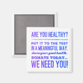 +健康かどうか…共有健康…寄付する マグネット (正面/裏面)