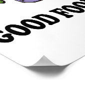 健康ことわざ良い食べ物は良い気分で健康食べである ポスター (角)