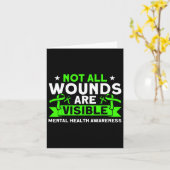 健康すべての傷が目に見えるメンタルヘルス警告 カード (黄色い花)