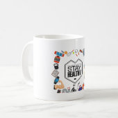 健康でいよう モチベーションデザイン コーヒーマグカップ (正面左)