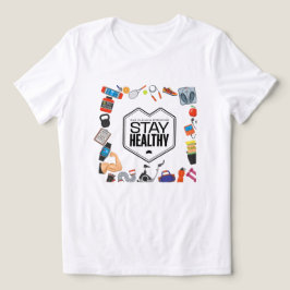 健康でいよう モチベーションデザイン トライブレンドＴシャツ