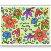 健康ではなく実践気にする シール (正面)