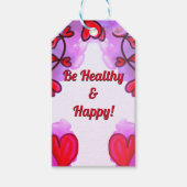 健康で幸せな贈り物ラベル ギフトタグ (正面)