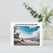 健康で幸せに満ちた人生を送り、たくさんの愛と笑顔に恵まれて ポストカード (スタンド正面)