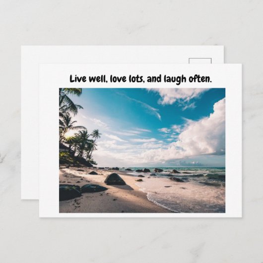 健康で幸せに満ちた人生を送り、たくさんの愛と笑顔に恵まれて ポストカード (正面/裏面)