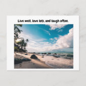 健康で幸せに満ちた人生を送り、たくさんの愛と笑顔に恵まれて ポストカード (正面)