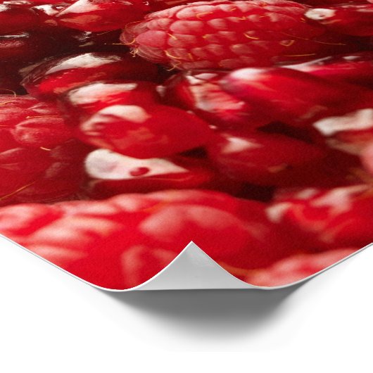 健康で栄養価の高い赤い果実 ポスター (角)