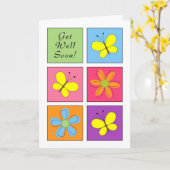 健康で陽気な挨拶状を得て下さい カード (黄色い花)