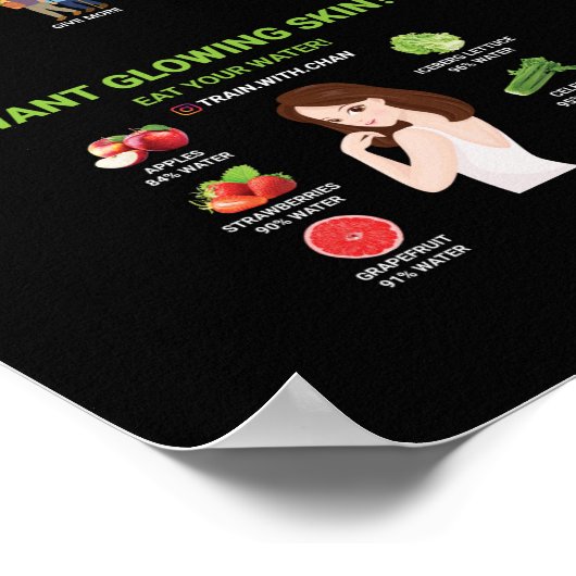 健康とフィットネスのインフォグラフィック-ダイエットとエクササイズ ポスター (角)