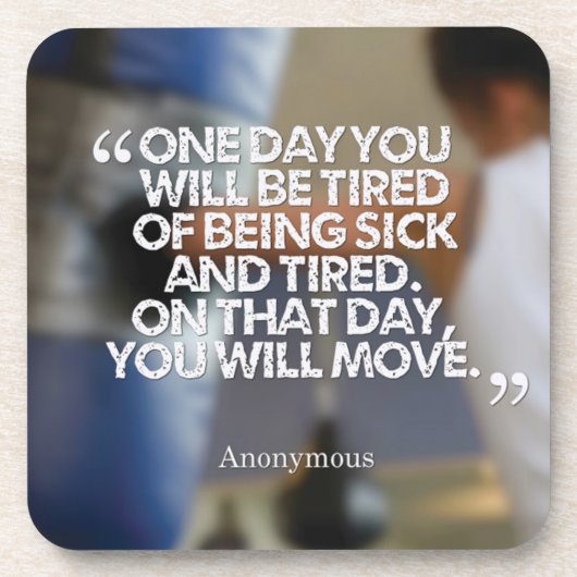 健康とフィットネス やる気を起こさせる コースター (正面)