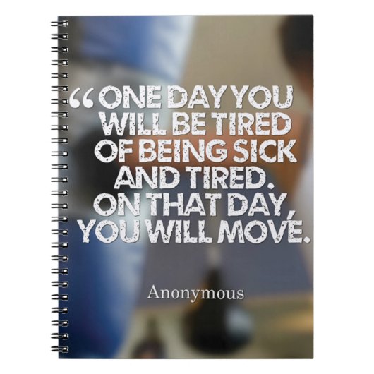 健康とフィットネス やる気を起こさせる ノートブック (正面)