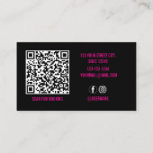 健康と健康qrコードヨガ 名刺 (裏面)