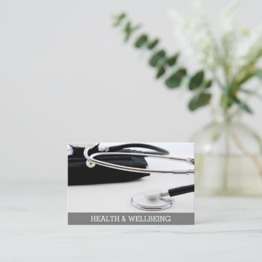 健康と医療の通話カード。 名刺 (スタンド正面)