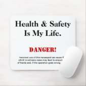 健康と安全のジョーク警告標識マウスパッド マウスパッド (マウス)