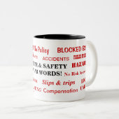 健康と安全を誓う言葉ペットはおもしろいの冗談 ツートーンマグカップ (正面右)