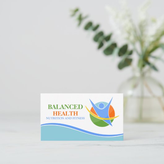 健康と栄養のコーチ 名刺 (スタンド正面)