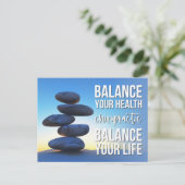 健康と生活のバランスを取るカイロプラクティックリコール ポストカード (スタンド正面)