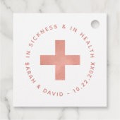 健康と病気のハングオーバーキット ローズゴールド フェイバータグ (裏面)