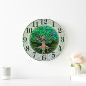 健康と繁栄の木 ラージ壁時計 (ホーム)