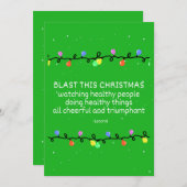 健康なことをするクリスマス健康な人々 シーズンカード (正面/裏面)