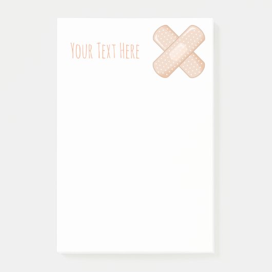 健康なすぐにバンドエイドを得て下さい(ナースの心配によって交差させるプラスター) ポストイット (正面)