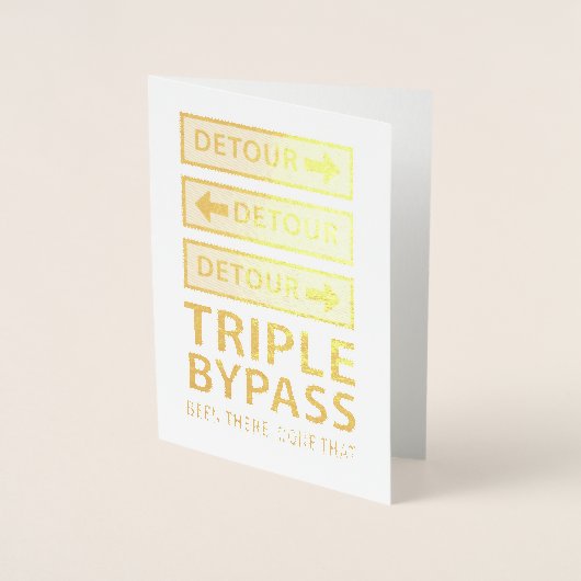 健康なすぐに三重のバイパス心臓手術の生存者を得て下さい 箔カード (正面)