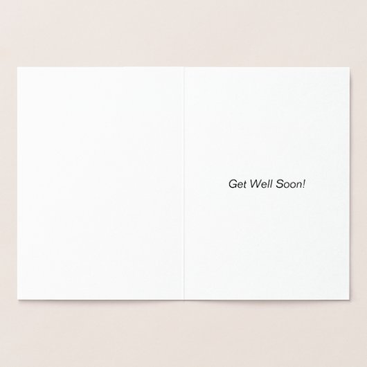 健康なすぐに三重のバイパス心臓手術の生存者を得て下さい 箔カード (内部)