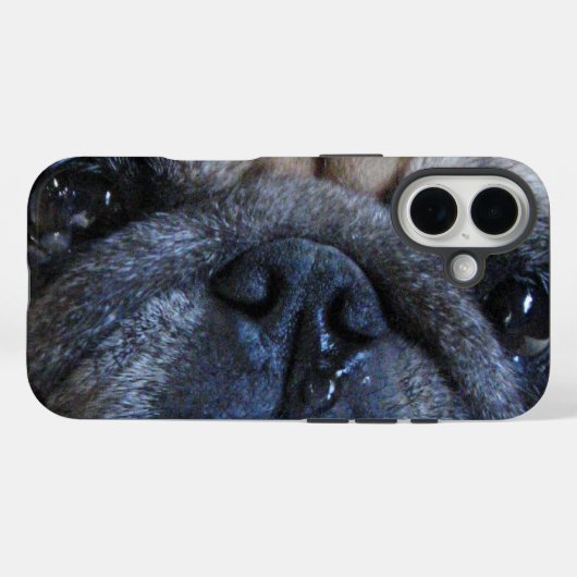 健康なすぐに病気のパグ犬を得て下さい Case-Mate iPhoneケース (裏面 (横))