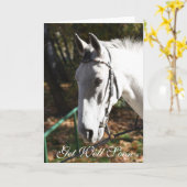 健康なすぐに白馬の挨拶状を得て下さい カード (黄色い花)